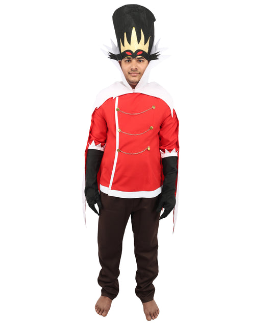 HPO Men's Anime Stolas Costume Set| Cloak, Tops, Pants, and Hat for Cosplay & Halloween