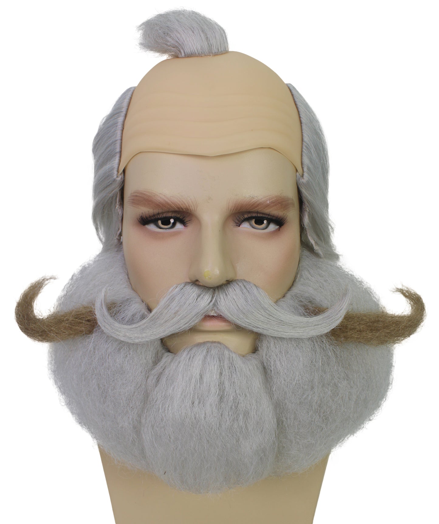 HPO Men's Cartoon Character Wig with Mustache & Beard | Comedic Hairpiece Set | Halloween, Parties, Stage Acts & Themed Events