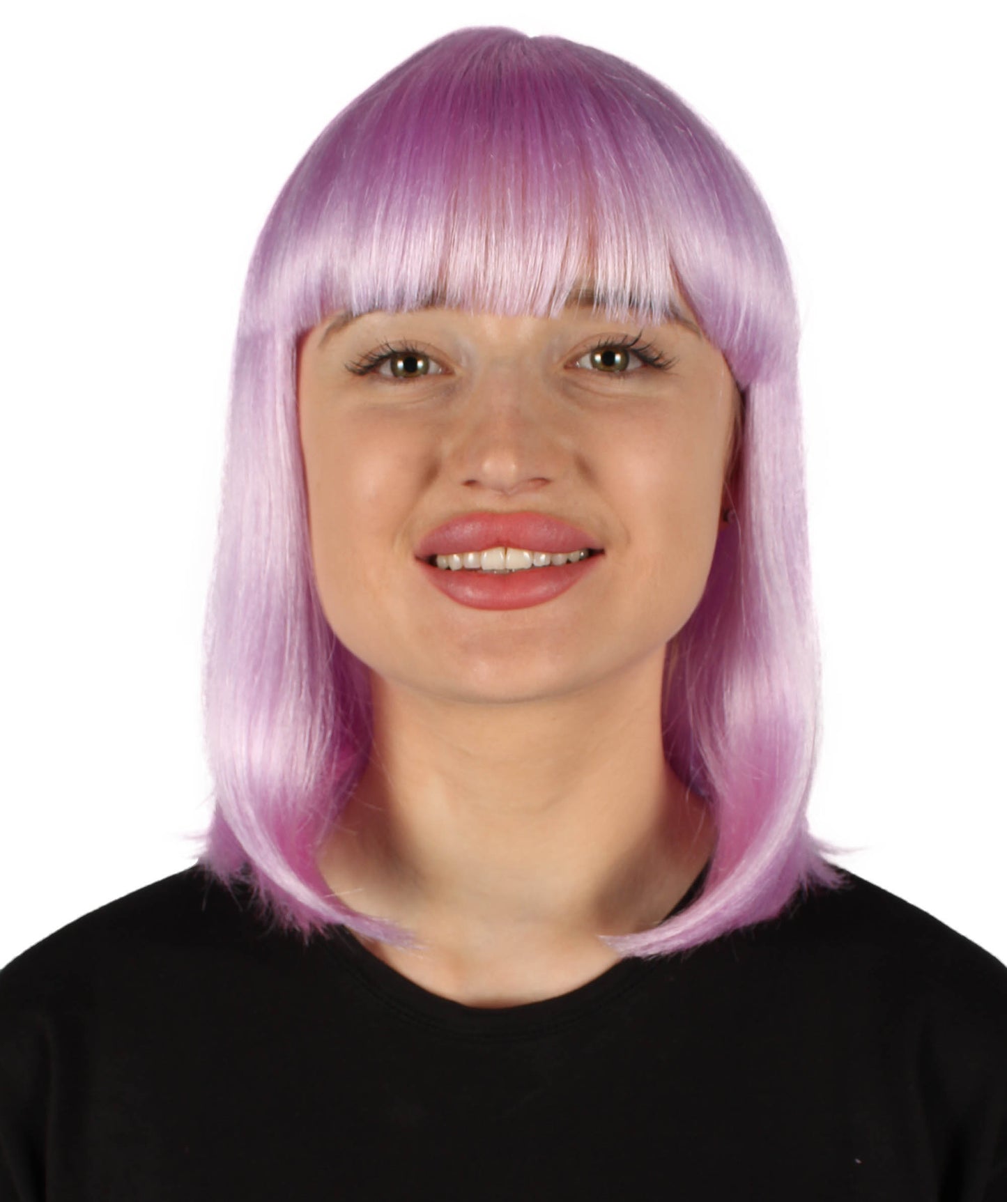 HPO Women's Shoulder Length Bob Wig Collection | Straight Halloween Wig Multiple Color Option | Premium Breathable Capless Cap