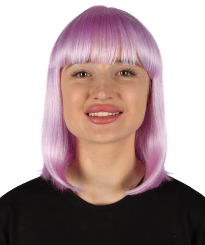 HPO Women's Shoulder Length Bob Wig Collection | Straight Halloween Wig Multiple Color Option | Premium Breathable Capless Cap