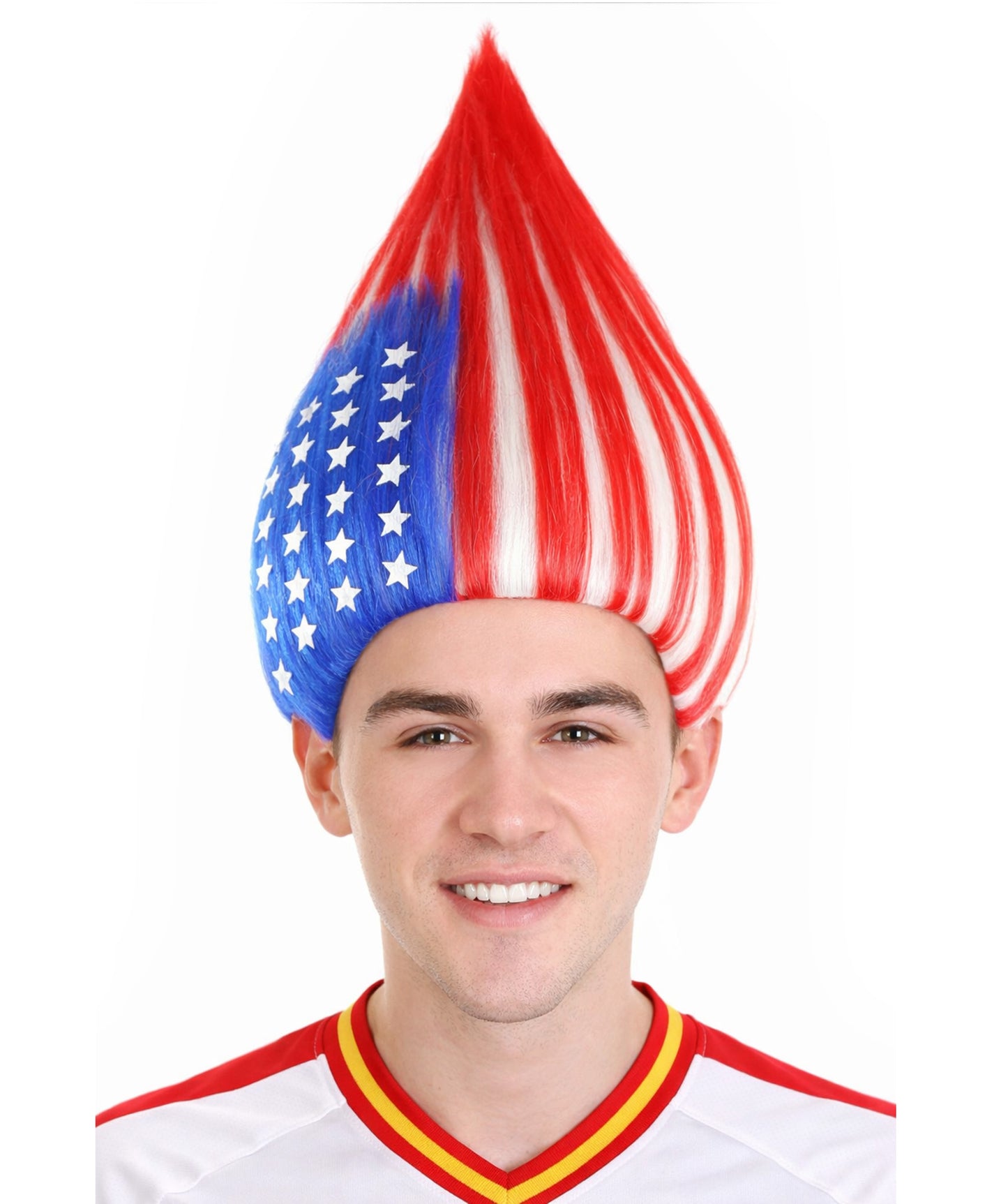 Unisex Flag Troll Wigs Collections | 16 Countries Wig | Sports Wigs | Premium Breathable Capless Cap