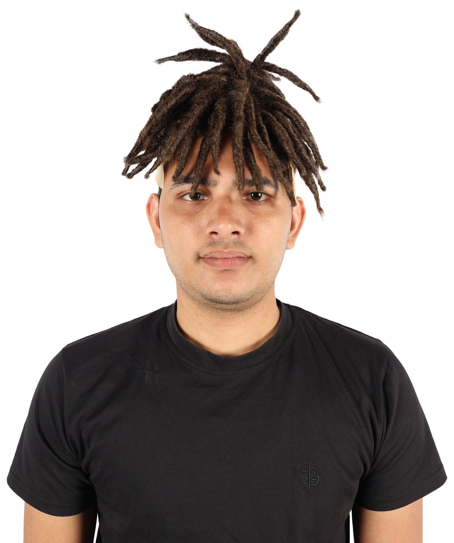 HPO Men’s American Rapper Dark Blue Dreadlock Updo Wig I Non-flammable Synthetic Fiber Wig