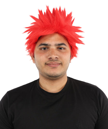 HPO Adult Men's Japanese Superhero Manga Spiky Wig |  Multi Color Options