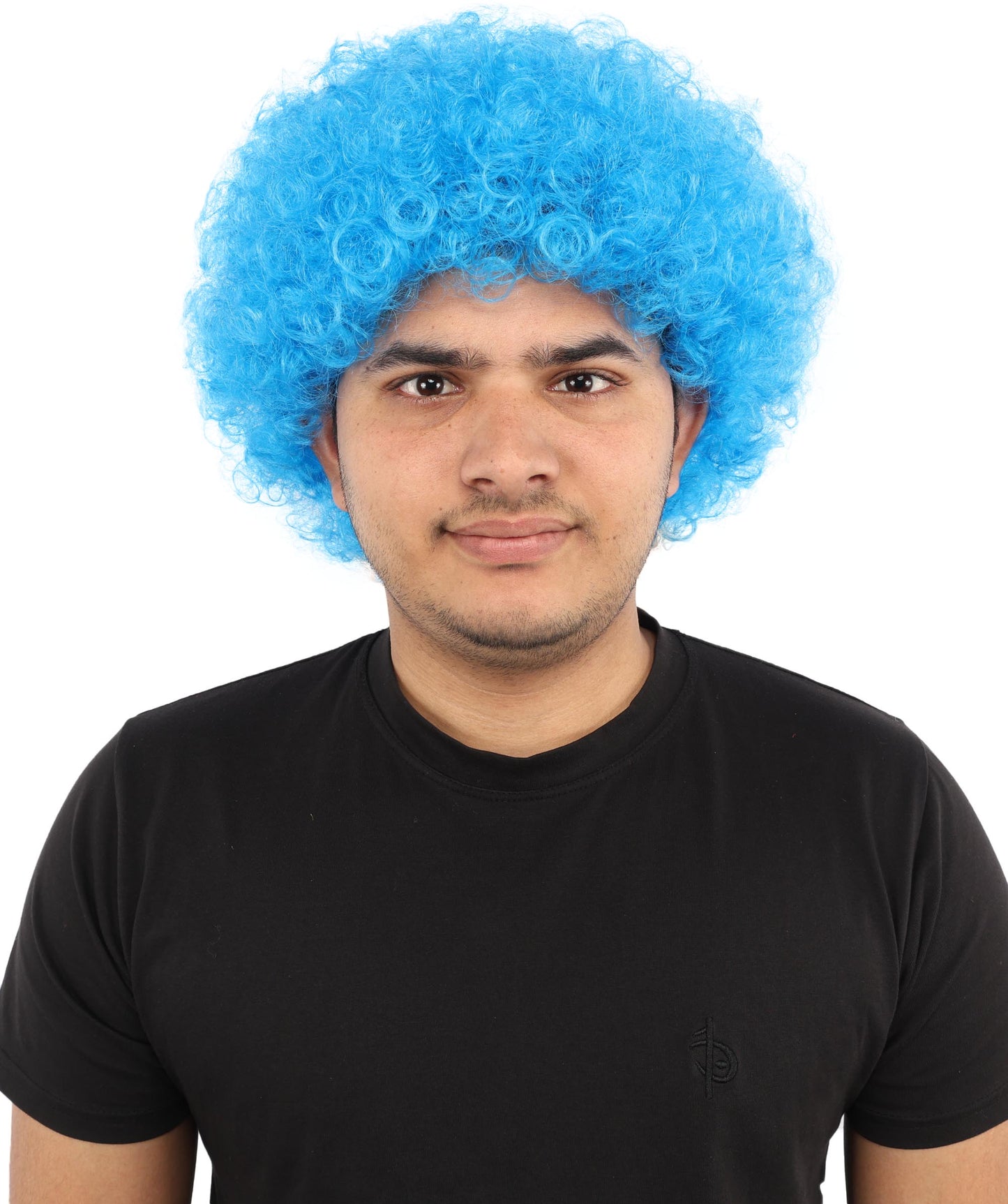 HPO Men's Afro Style Clown Wig with Standard Cap  | Flame-Retardant Synthetic Fiber | Ideal for Parties, Cosplay, and Themed Events