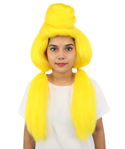 HPO Women’s High Volume Extra Long Yarn Twisted Bun Wig – Multiple Color Options | Bubble Ponytails Hairpiece with Capless Cap | Statement Headpiece for Halloween, Cosplay, Theater and Drag Looks
