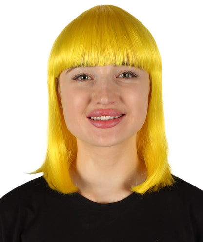 HPO Women's Shoulder Length Bob Wig Collection | Straight Halloween Wig Multiple Color Option | Premium Breathable Capless Cap