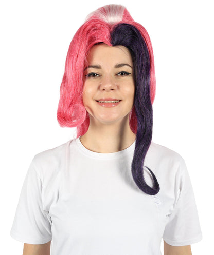 HPO Women Hazbin Hotel Velvet Cosplay Wig |  Multiple Hair Wig | Adjustable Cap | Perfect for Cosplay and Halloween or Themed Parties | Comfortable Lightweight Design for All-Day Wear