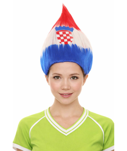 Egypt Flag Sport Afro Wig | Mid Eastern Play Event Halloween Wig