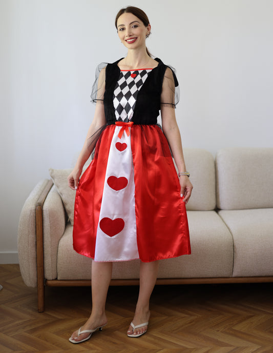 Women's Queen of Hearts Costume | Multi Color Fancy Costume