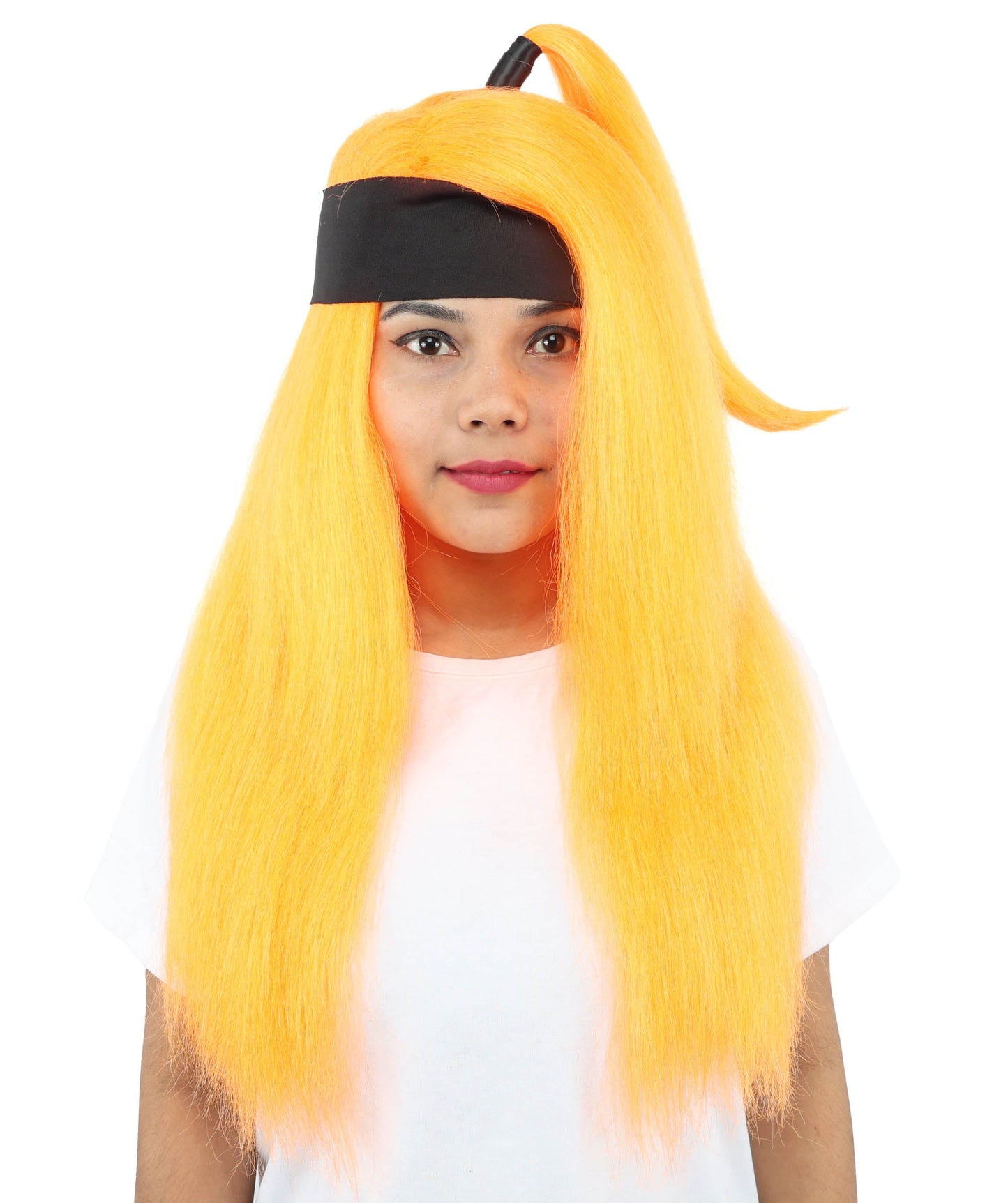 Women's High Ponytail Ninja Wig | Multiple Color Options | Create of synthetic fiber, long straight texture with top-tied fountain, breathable base | Cosplay, Halloween, theater, party, performance, costume events
