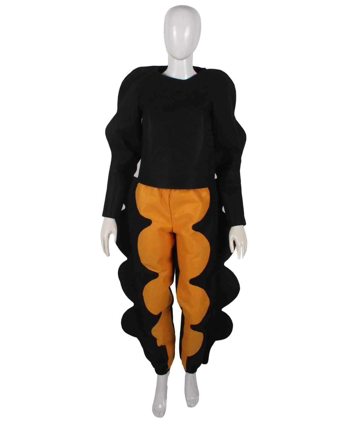 HPO Women's Runaway Show Black & Yellow Full Costume | Perfect for Halloween| Flame-retardant Synthetic Fabric