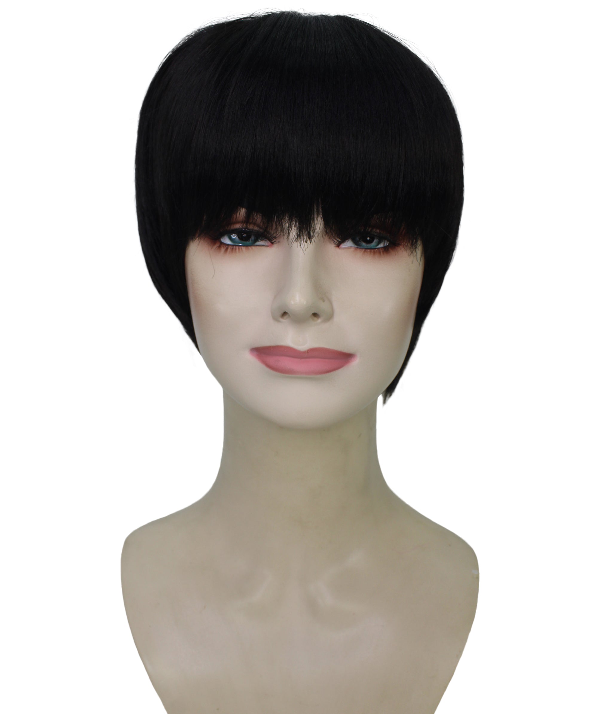 HPO Men s Black and White Harajuku Gradient Mullet Wig