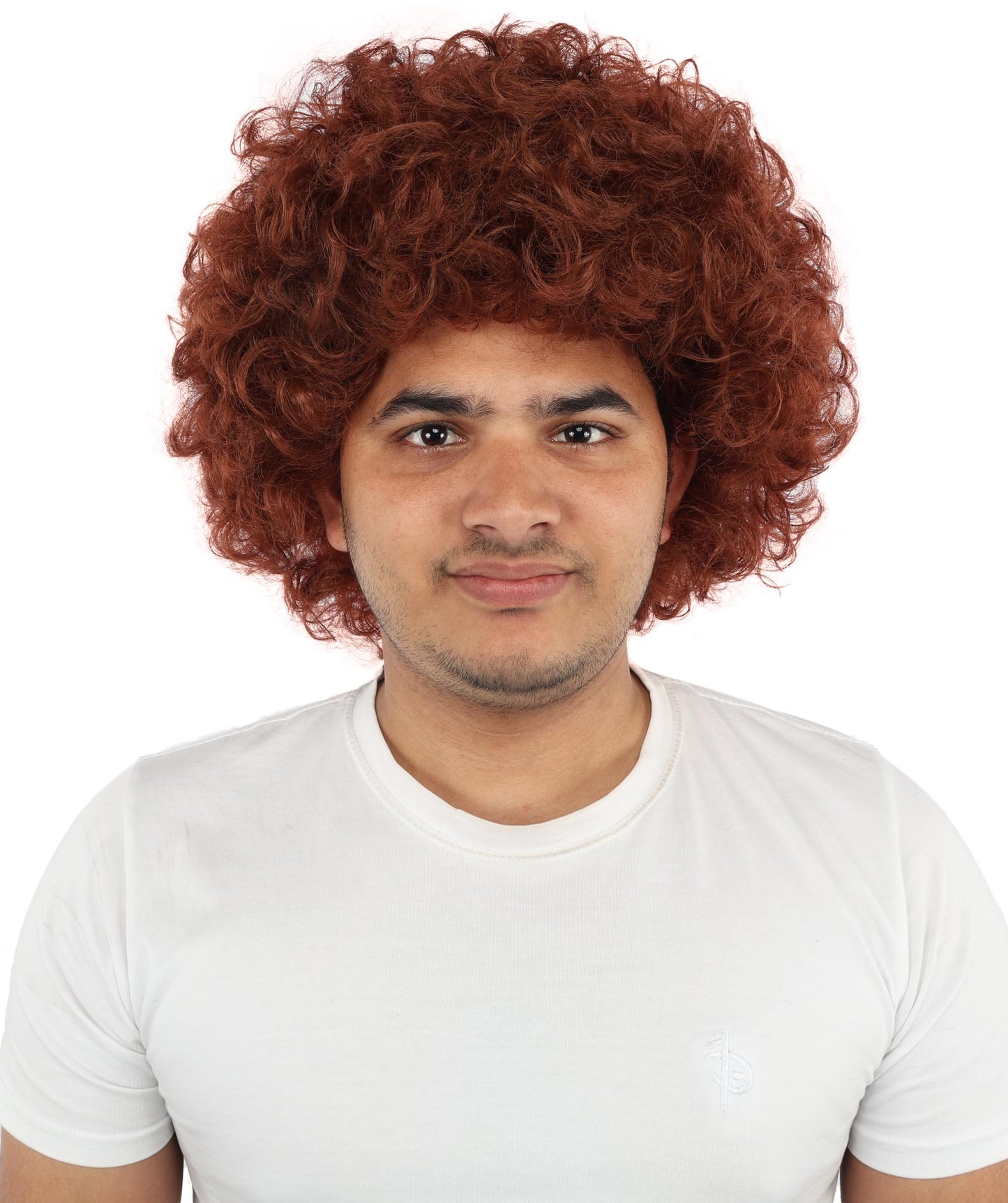 HPO Men's Soft Curly Afro Wig with Multiple Color Options | Flame-Retardant Synthetic Fiber | Perfect for Halloween, Cosplay and Themed Parties