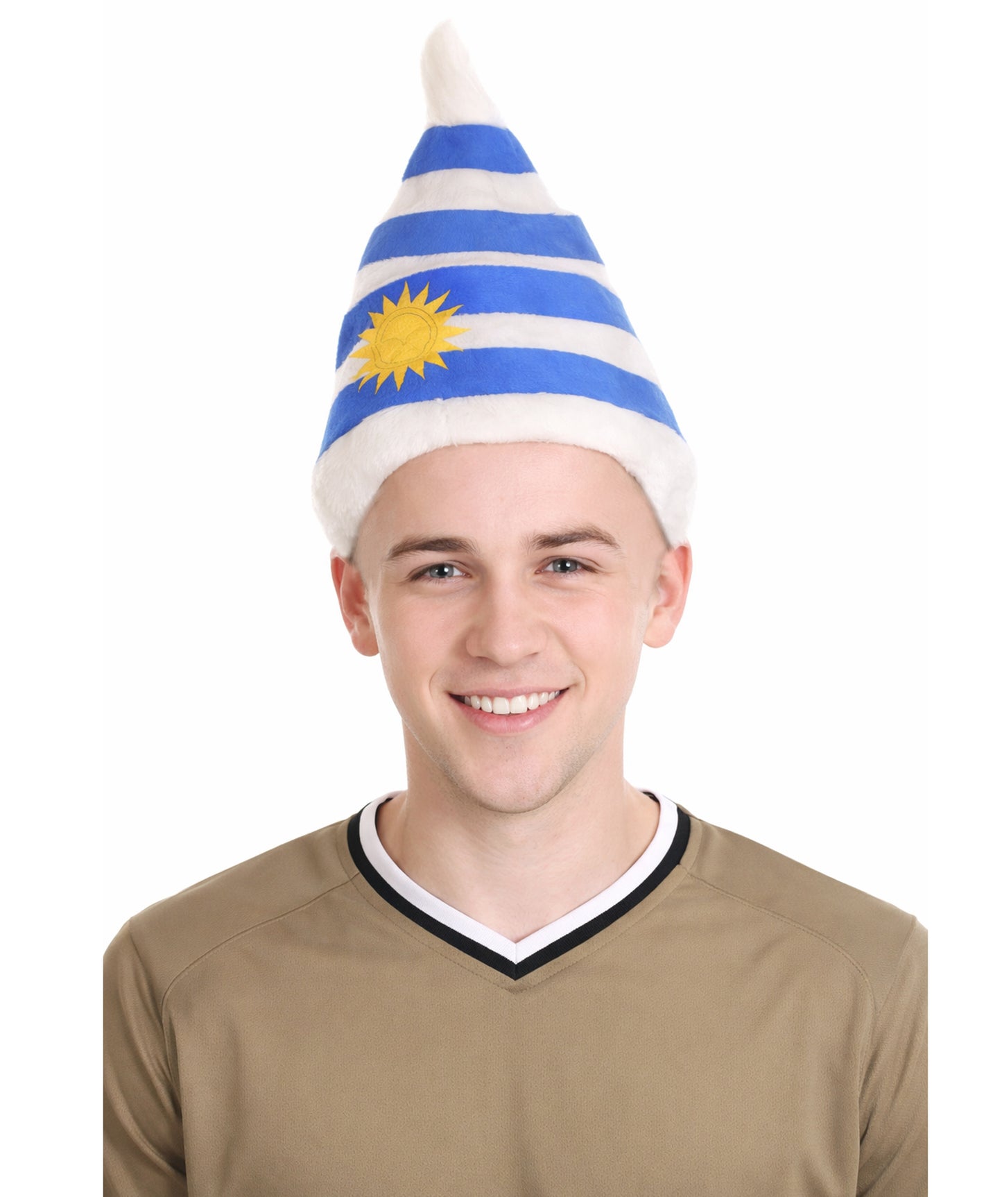 Uruguay Flag Sport Troll Wig | Blue White Latin Wig | Premium Breathable Capless Cap