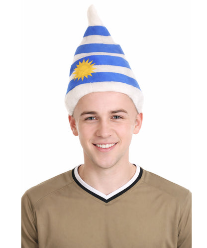 Uruguay Flag Sport Troll Wig | Blue White Latin Wig | Premium Breathable Capless Cap