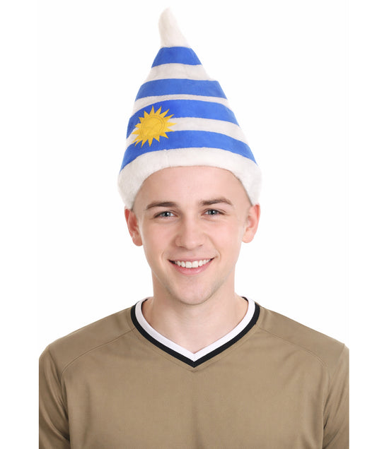 Uruguay Flag Sport Troll Wig | Blue White Latin Wig | Premium Breathable Capless Cap