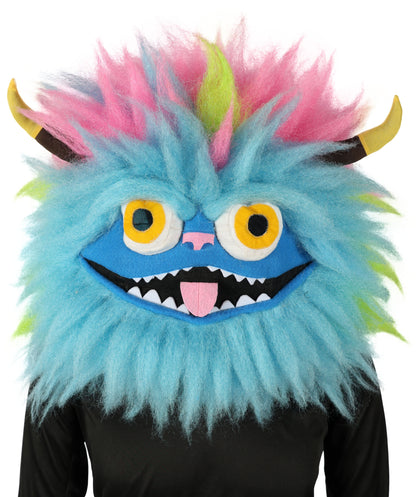 HPO Adult Unisex Furry Rainbow Monster Costume & Bundel Set with Mask | Perfect for Halloween| Flame-retardant Synthetic Fabric