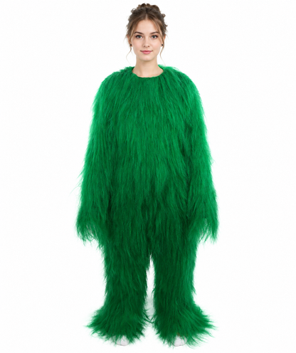 HPO Teen Extreme Hairy Person Costume Bundle & Mask Set - Full-Body Hair Suit Extra-Long Costume Wig for Halloween, Cosplay & Parties - Multiple Color Options