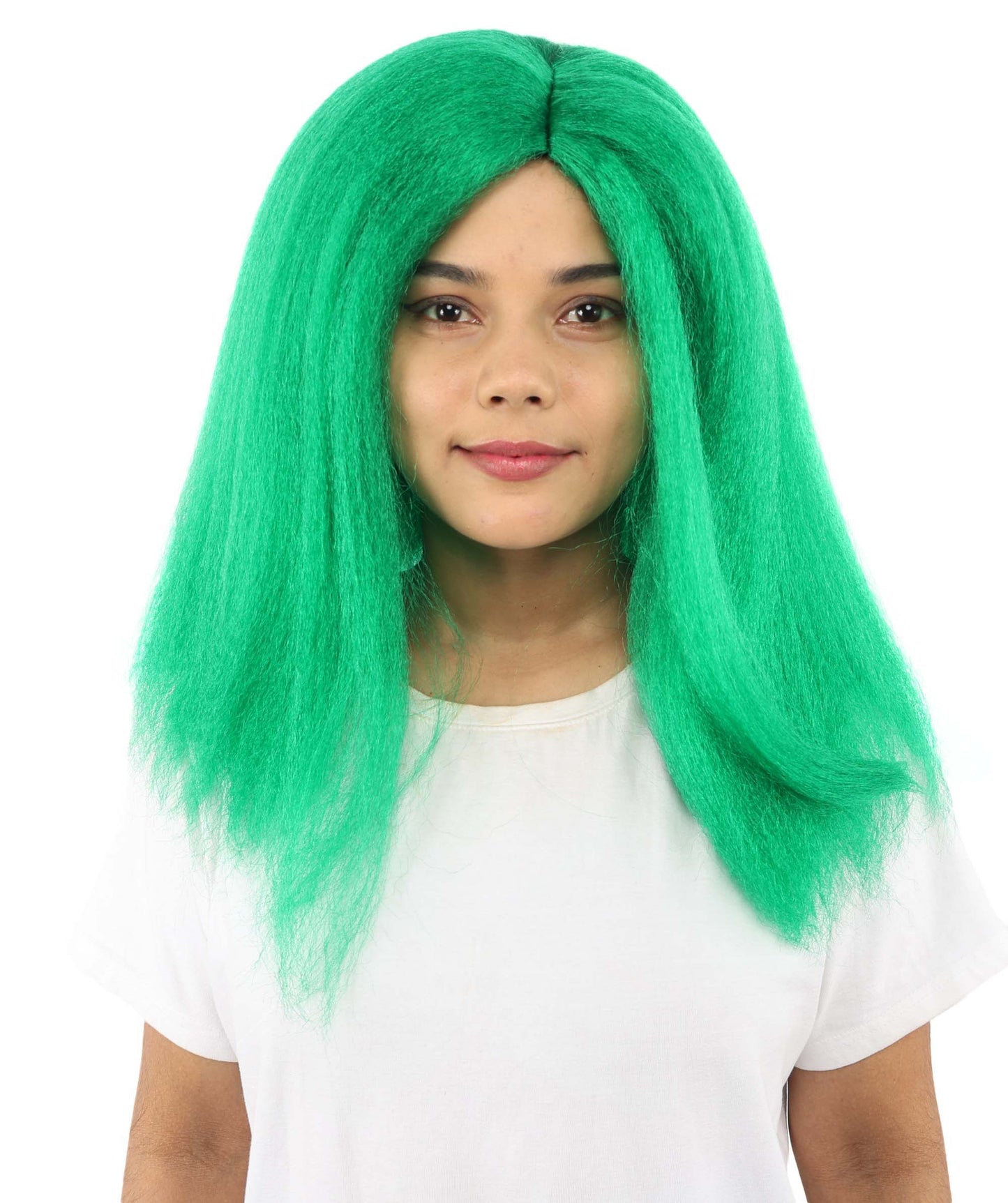 HPO Adult Women's Long Rounded Cartoon Hair Wig | Multiple Color Options | Bubble Bob, Deep Side Part, Heat Friendly Synthetic Strands & Breathable Net | Fancy Dress, Stage Show, Animated Character Events, Halloween & Festival