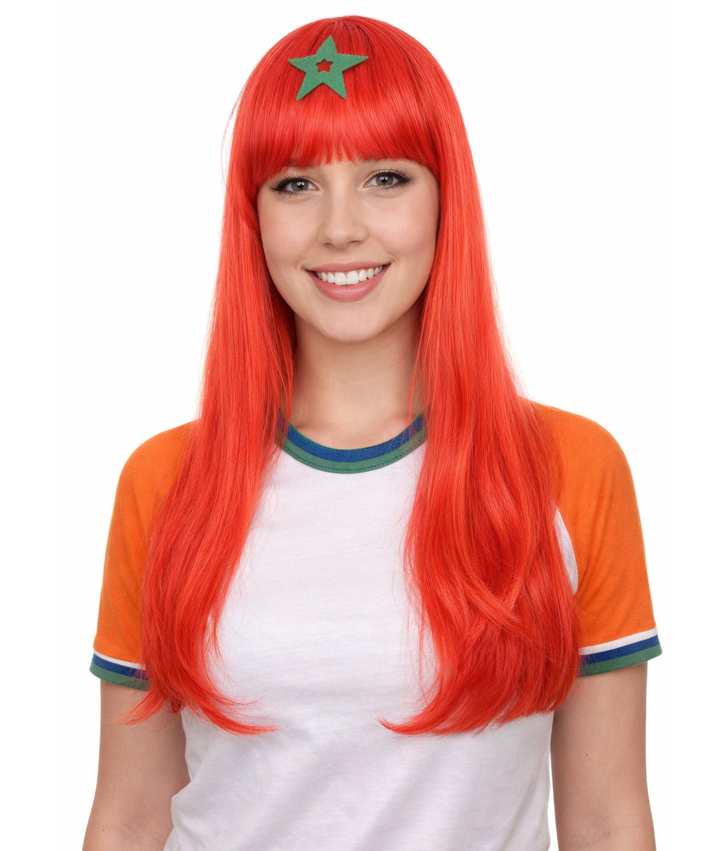 Morocco Flag Sports Party Long Bob Wig | Premium Breathable Capless Cap