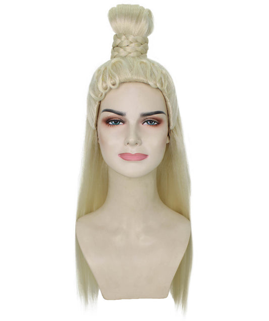 HPO Women's Drag Queen Singer Blonde Long Ponytail Wig| Perfect for Halloween| Flame-retardant Synthetic Fiber