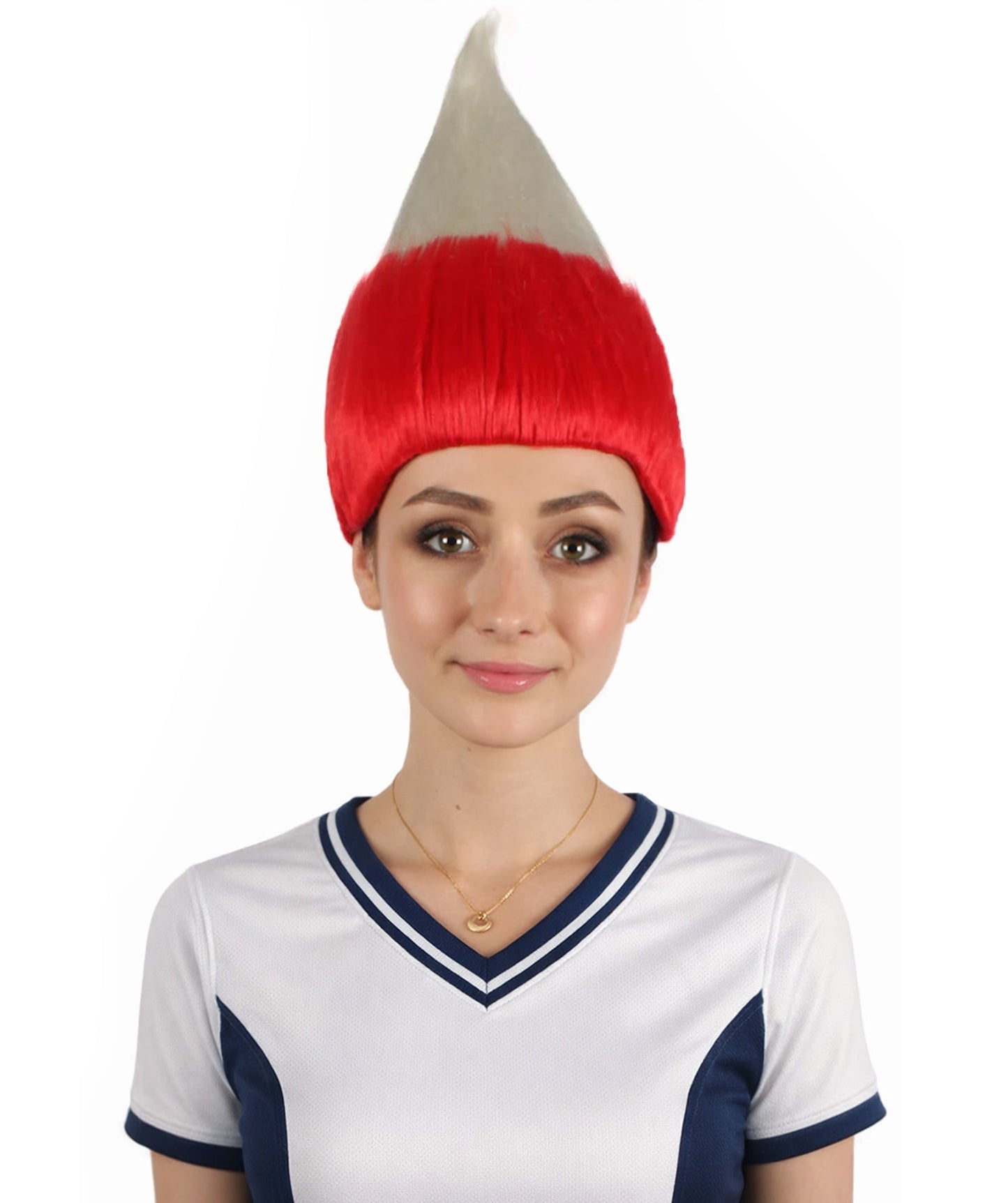Poland Flag Sport Troll Wig | Premium Breathable Capless Cap