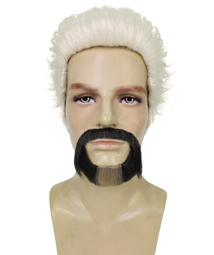 HPO Adult  Men’s Blonde Pointed Goatee-Style Mustache | Self-Adhesive Costume Facial Hair | Flame-retardant Synthetic Fiber