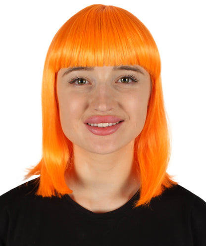 HPO Women's Shoulder Length Bob Wig Collection | Straight Halloween Wig Multiple Color Option | Premium Breathable Capless Cap