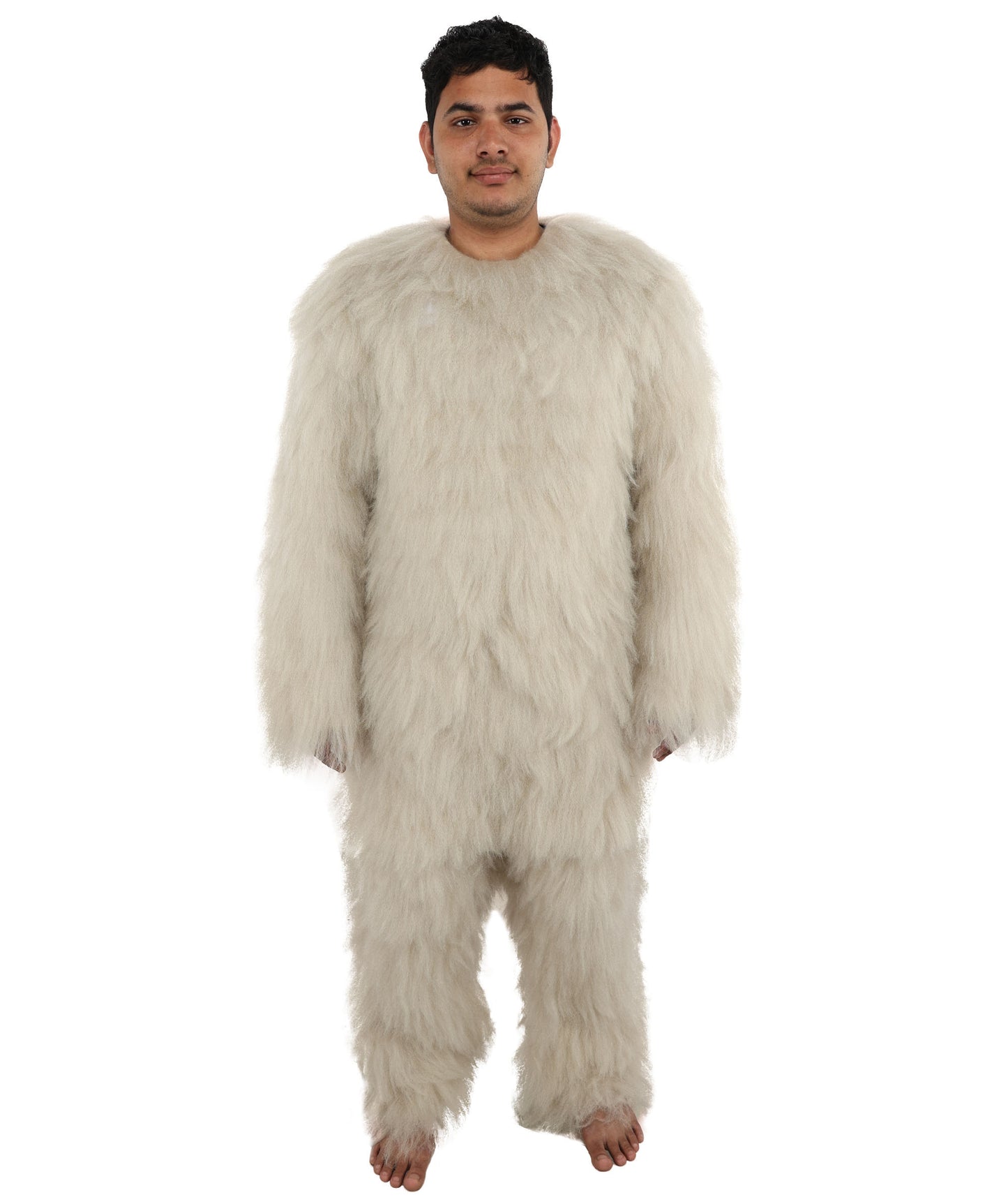 HPO Men’s Grey Animal Costume Bundle & Mask Set | Fluffy Creature Outfit & Hair for Cosplay & Roleplay | Plush Character  Costumes for Parties, Photo Shoots & Themed Events