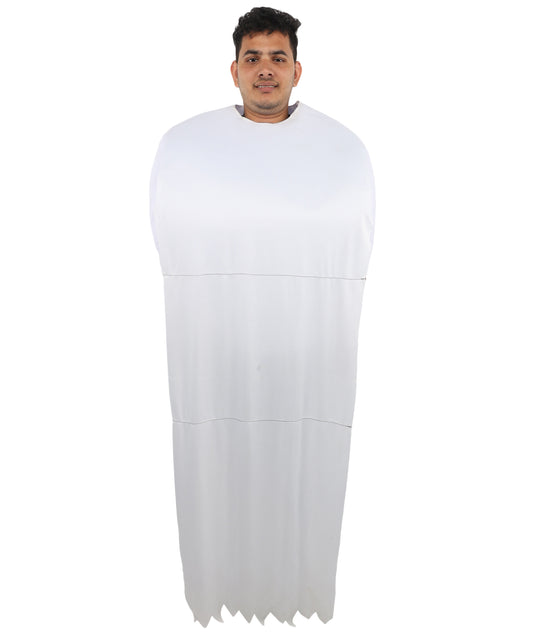 HPO Men's Toilet Paper Roll Costume | Full Body Humor Outfit with Roll Design | Party Appearance for Cosplay & Halloween