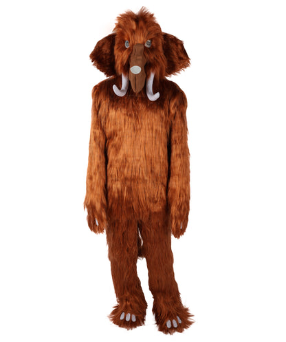 HPO Unisex Elephant Fur Costume – Plush and Cozy Animal Outfit – Perfect for Halloween and Cosplay Parties, Stage Performances – Soft Durable and Realistic Elephant Design!