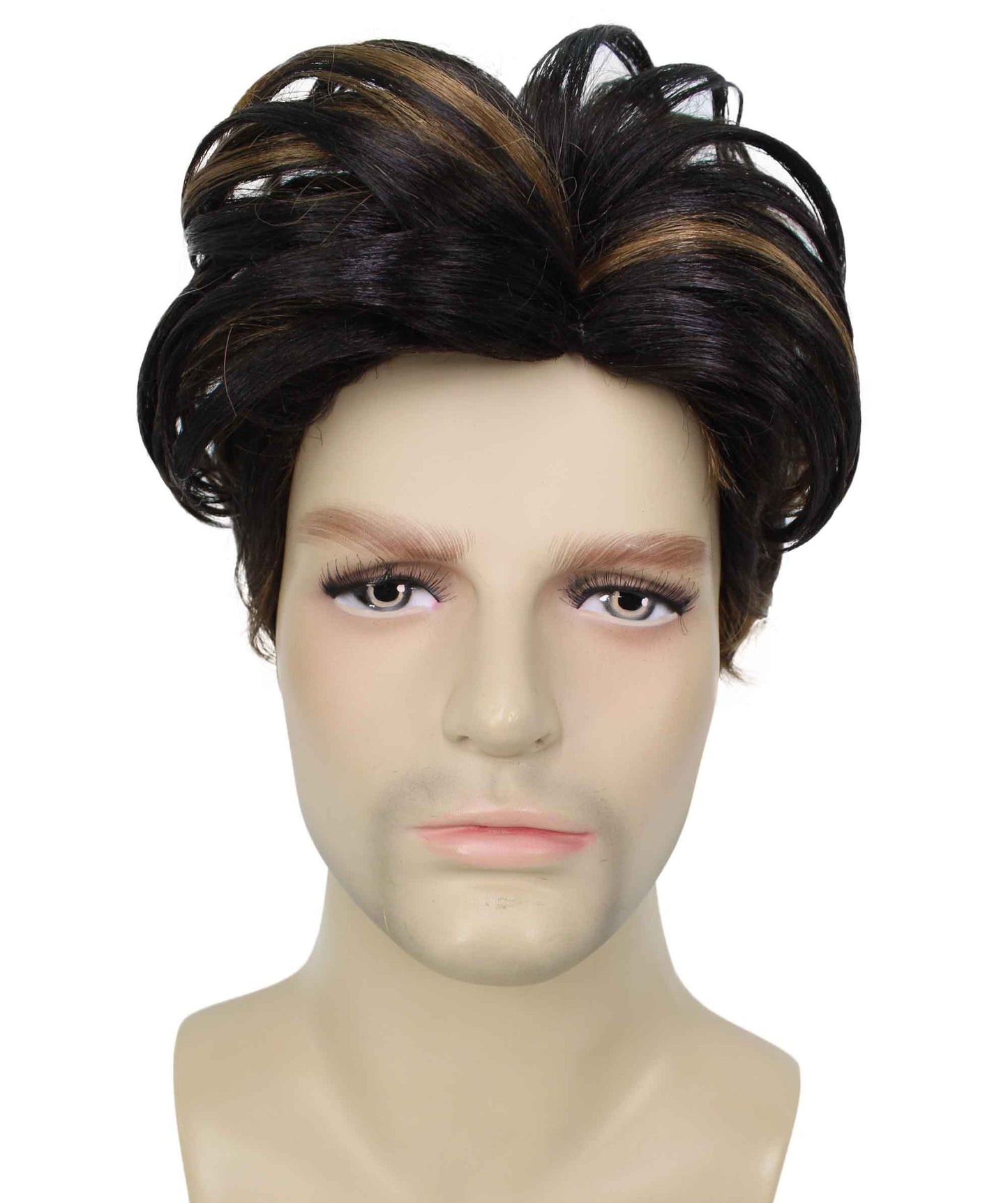 90's Rave Guy | Men's Short Gelled Middle Part | Halloween Wig | Multiple colors | Flame-Retardant Synthetic Fiber