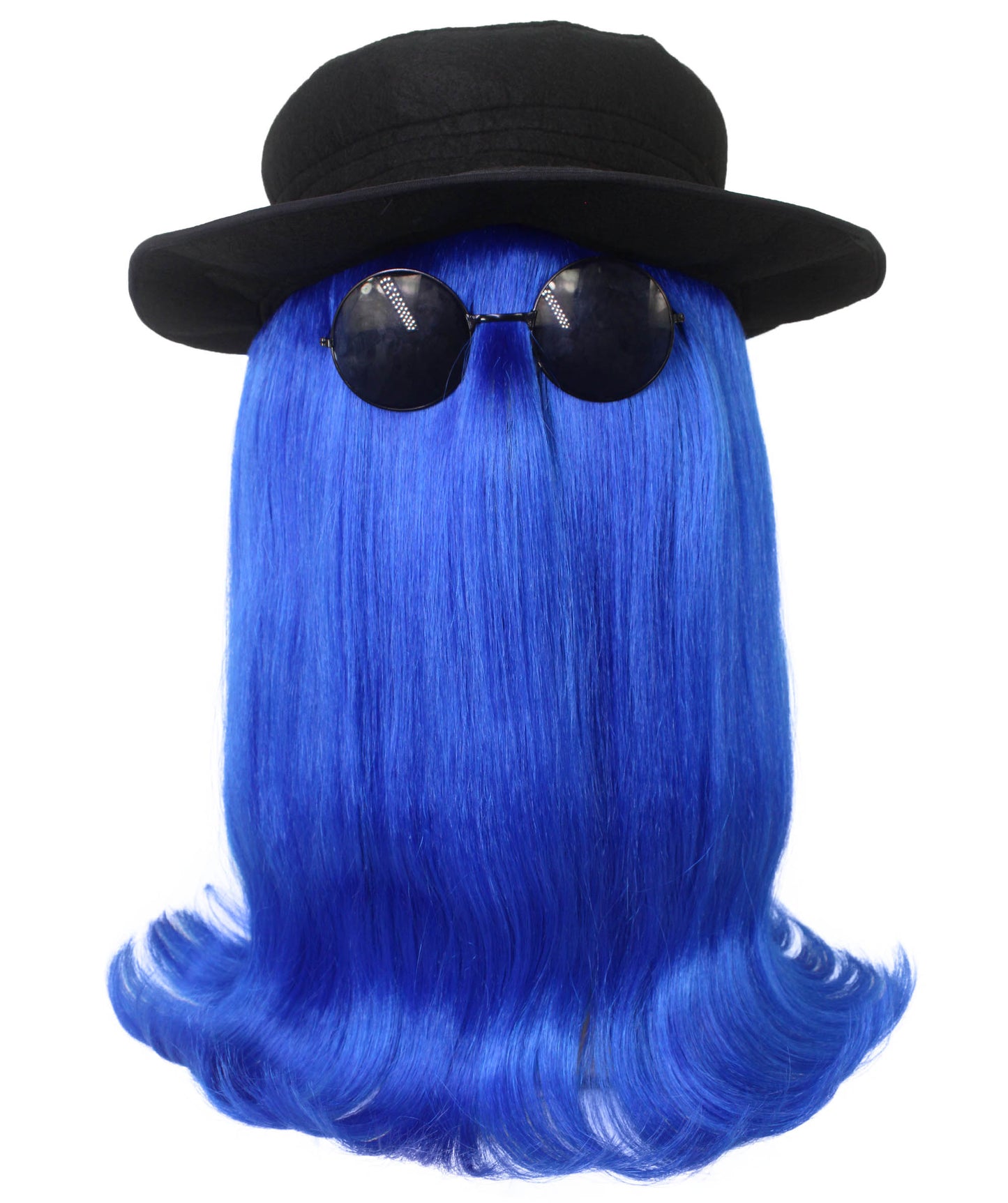 Blue Straight Creature Wig