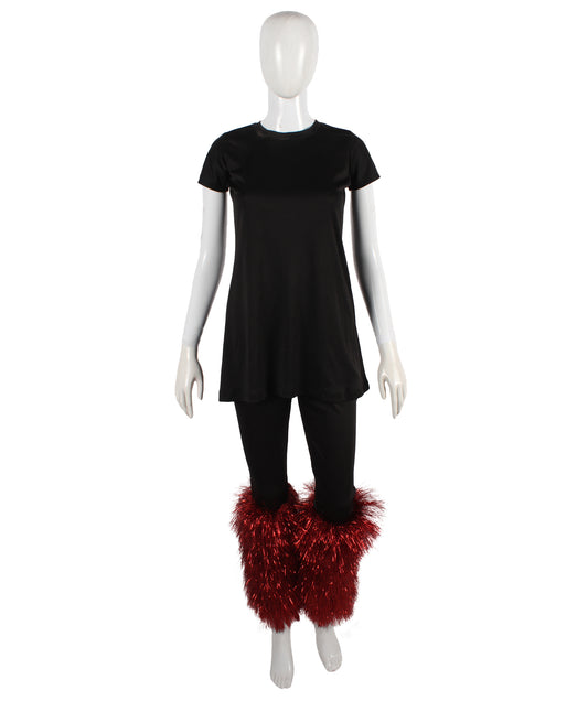 Unisex Party Multicolor Tinsel Leg Warmer and Cuffs Set