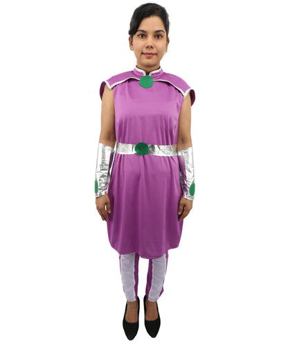 Girl's Superhero Deluxe Starfire Costume - Vibrant and Detailed, Perfect for Cosplay and Themed Events