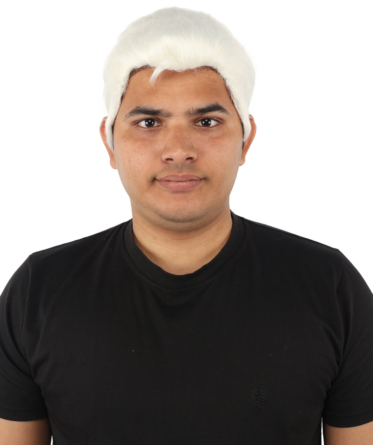 HPO Men's Side Swept Undercut Wig | Short Brown Texture with Tapered Sides, Heat Resistant Synthetic Fiber & Breathable Net | Halloween, Space Ranger Cosplay, Sci-Fi Theme Party & Roleplay