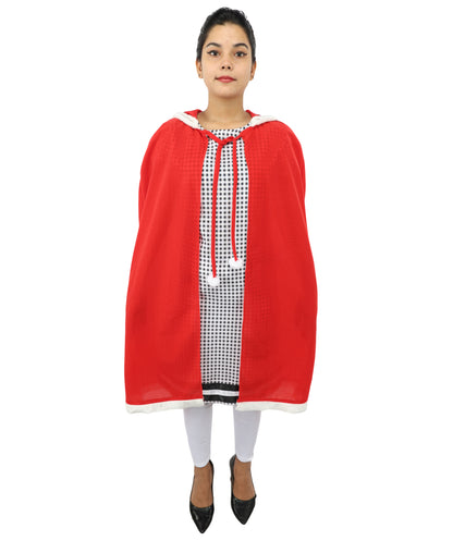 Whimsical Holiday Character Costume | Women’s Multicolor Dress with Faux Fur Trim, Cape & Accessories | Christmas Parties, Theater, Cosplay & Roleplay