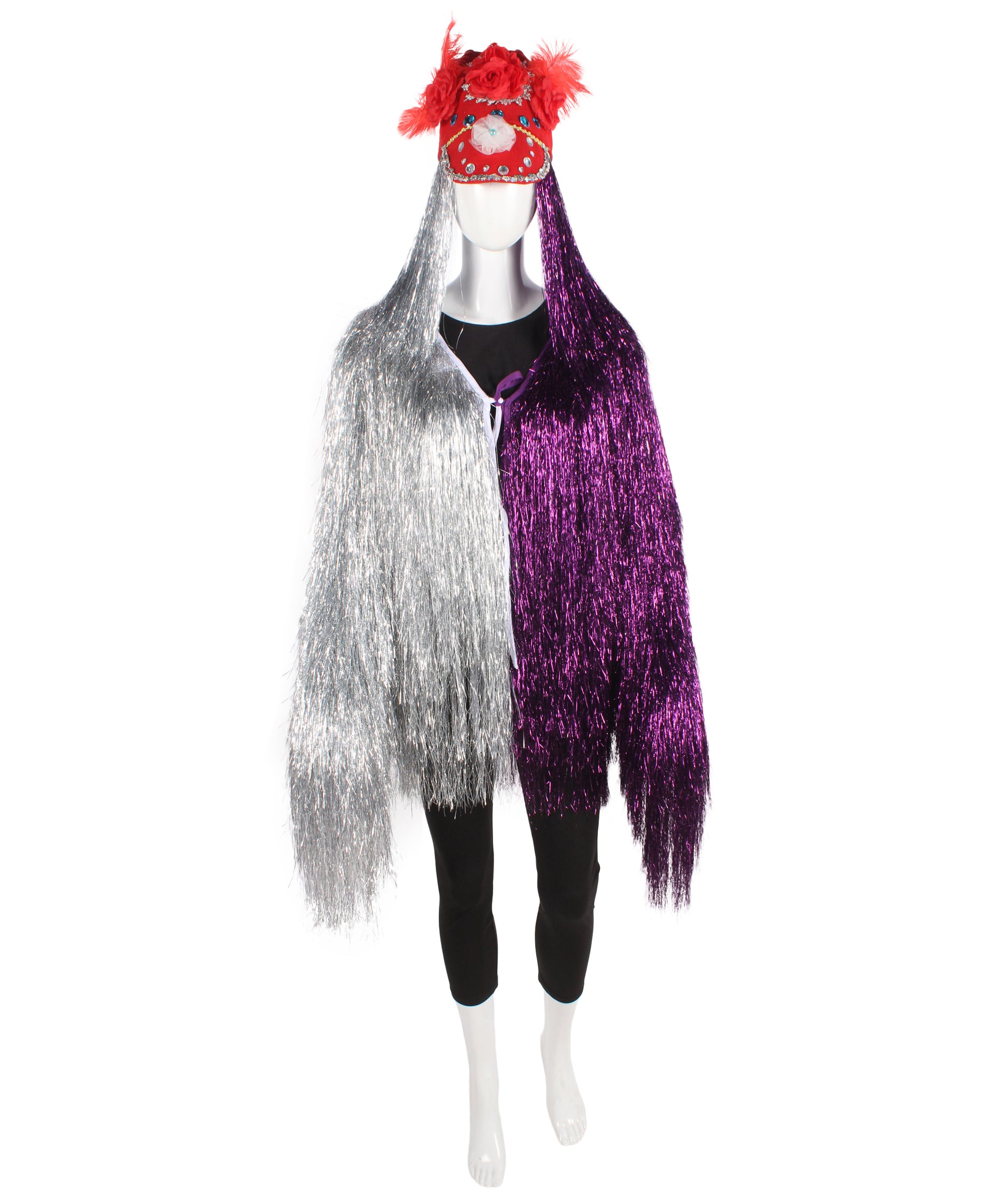 Purple/Silver Tinsel Costume