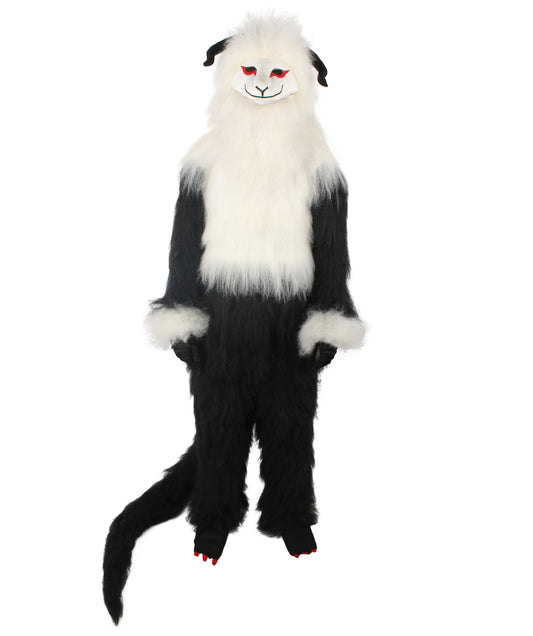 Unisex Black & White African Unicorn Costume | Perfect for Halloween | Flame-retardant Synthetic Fabric