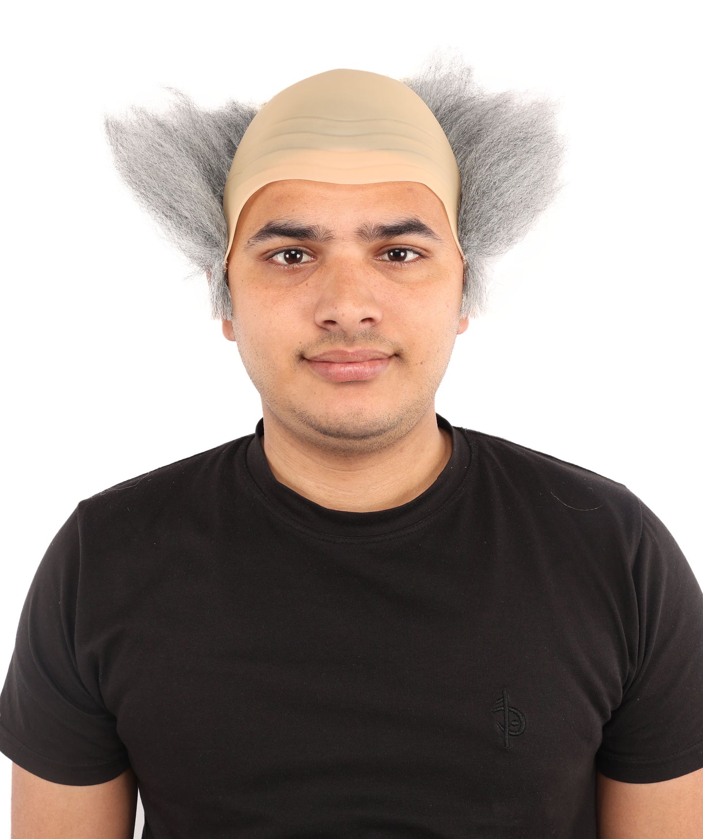 HPO Director Short Grey Wig with Skin Cap – 7 Inch Puffy Side Hair Wig for Men | Synthetic Wig for Theater, Parties, and Costume Events