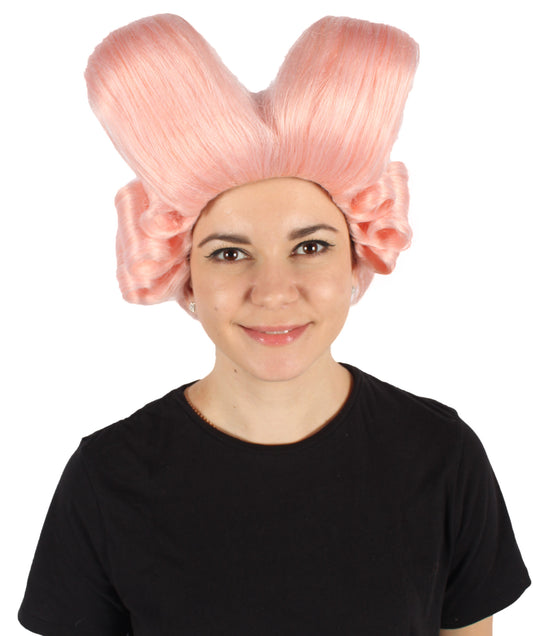 HPO Women's Pink Drag Queen Wig I Perfect for Cosplay I Flame-retardant Synthetic Fiber