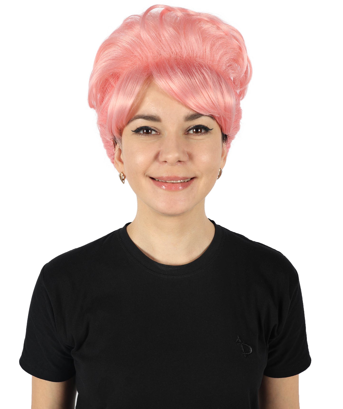 HPO Women's Bun Style 50s Housewife Multiple Wig | Halloween and Cosplay Wig | Flame-retardant Synthetic Fiber