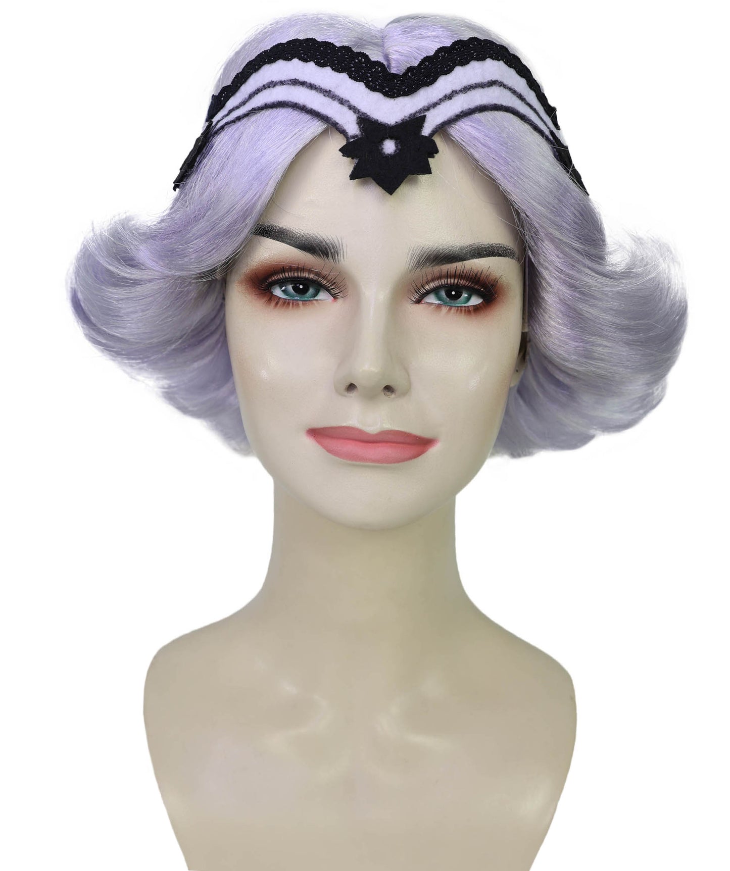 HPO Women's 1920s Flapper Wig with Feather Headband | Short Bob Costume Hair for Gatsby, Speakeasy & Roaring Twenties Parties
