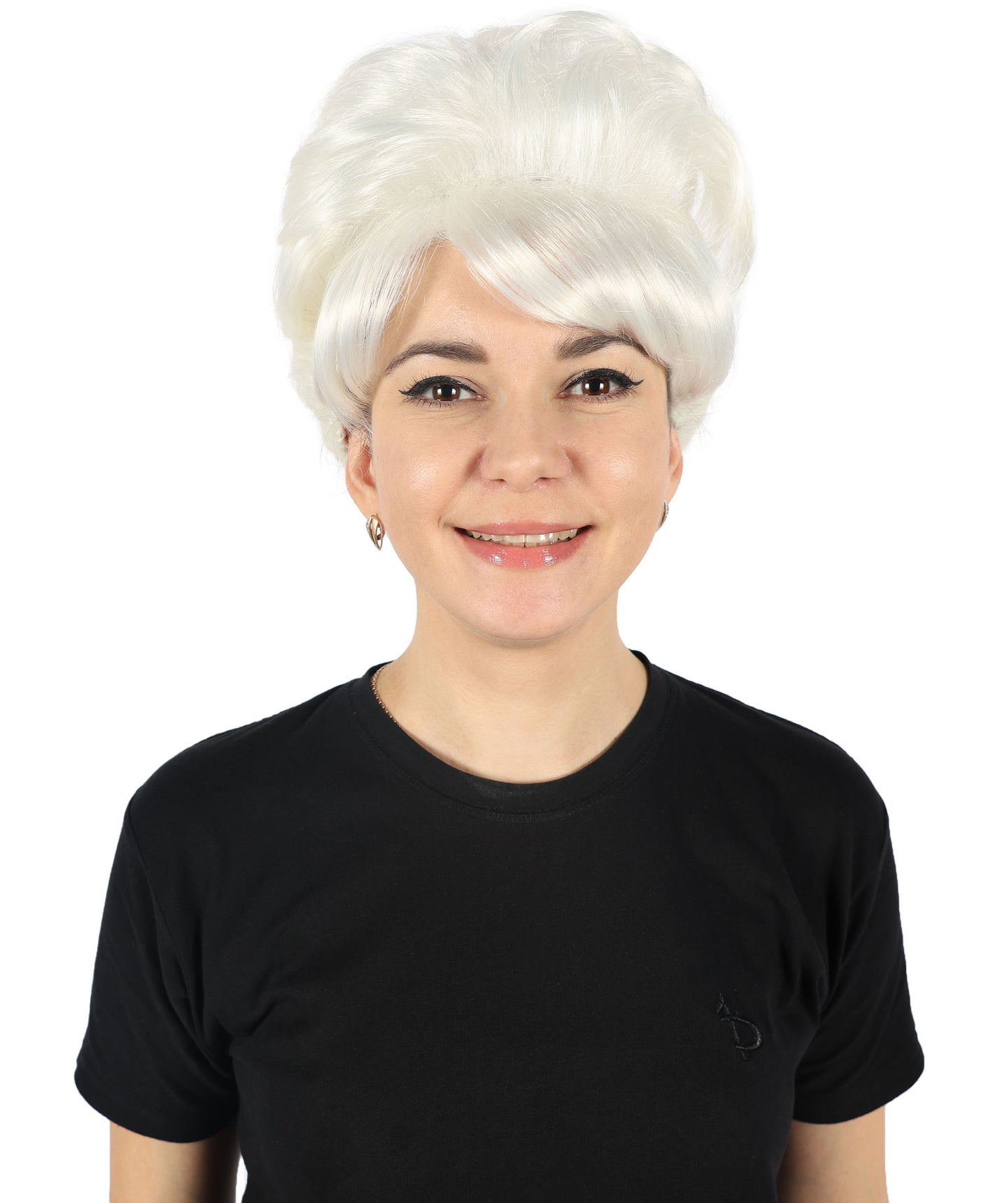HPO Women's Bun Style 50s Housewife Multiple Wig | Halloween and Cosplay Wig | Flame-retardant Synthetic Fiber