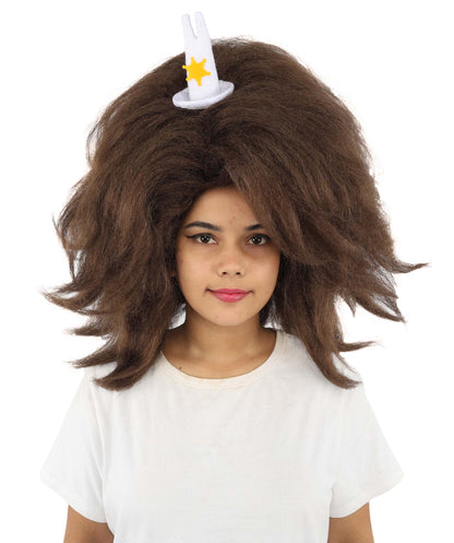 HPO Adult Women's Long Red Bob Wig | Straight Shoulder-Length Black Hair with Blunt Bangs, Included Accessory Set & Breathable Cap | Halloween, Anime Roleplay, Costume Party & Daily Wear