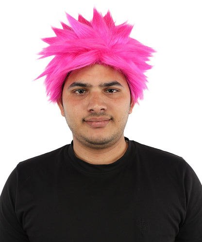 HPO Adult Men's Japanese Superhero Manga Spiky Wig |  Multi Color Options