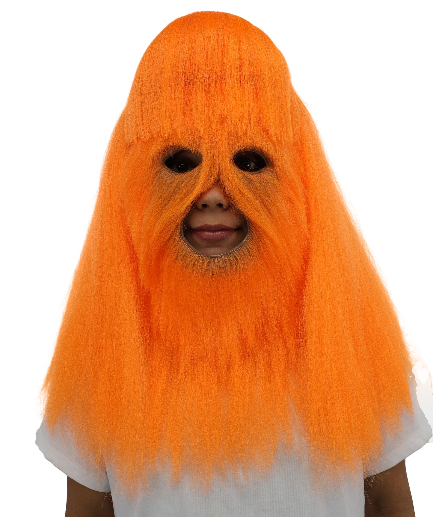 HPO Teen Extreme Hairy Person Costume Bundle & Mask Set - Full-Body Hair Suit Extra-Long Costume Wig for Halloween, Cosplay & Parties - Multiple Color Options