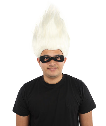 HPO Animated Movie Supervillain Wig , Troll Wig , Premium Breathable Capless Cap