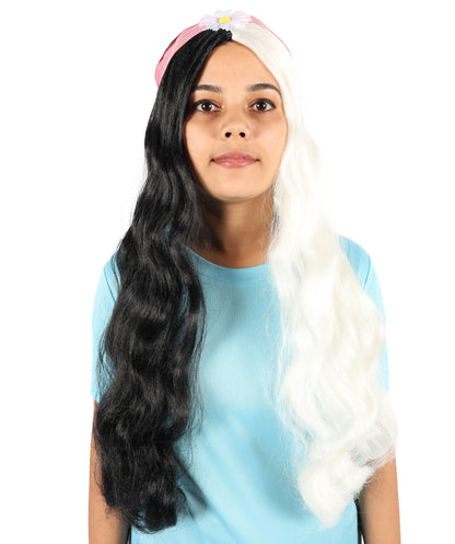 HPO Women's 60's Long Multiple Hippie Groovy Wig, Flame-retardant Synthetic Fiber