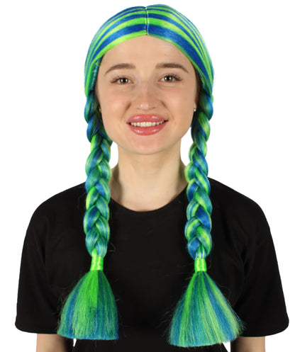 HPO Women's  Braided Gothic Wig | Multiple Color Collections TV Movie Wigs | Premium Breathable Capless Cap